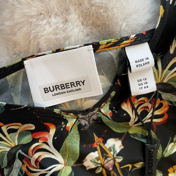 BURBERRY MARIS FLORAL SILK SLIP DRESS BLACK 
Size 10 us - Picture 2 of 5
